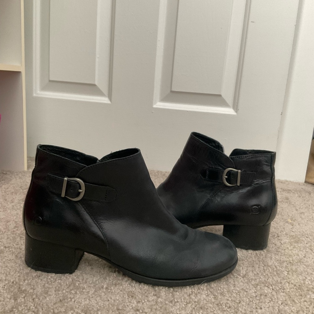 Born Phobos Leather Ankle Boots, Size 10